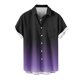 thumbnail image 5 of Blusa y camisa de manga corta con cuello vuelto para hombre, blusa informal de moda con cuello vuelto, estampado degradado, camisa de manga corta con botones, blusa de poliéster para hombre, 5 of 6