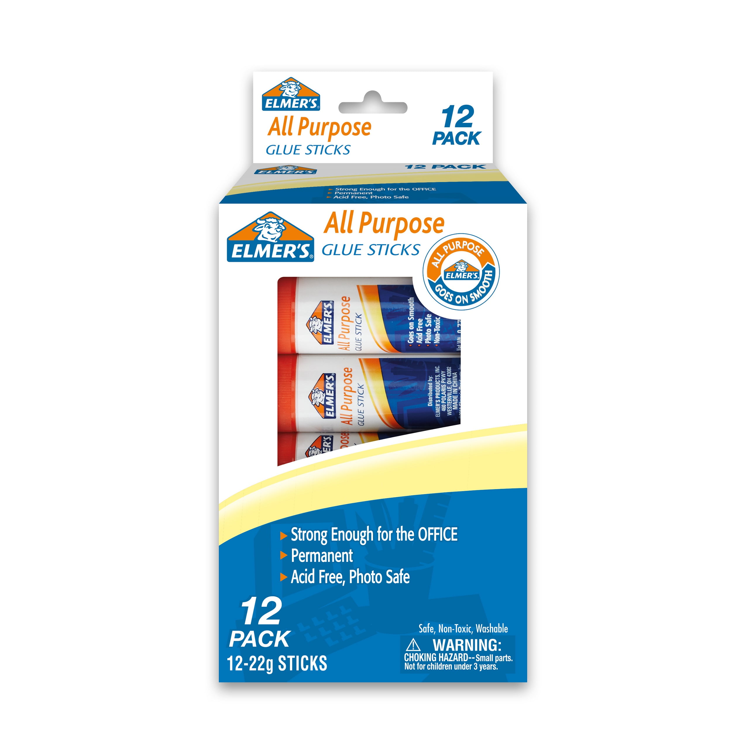 Elmer's E517 Disappearing Glue Stick, 0.77 Oz (12/Pack)