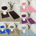 thumbnail image 2 of 3-Piece Bathroom Bath Mat Contour Rug Set with Toilet Lid Cover #6, 2 of 3