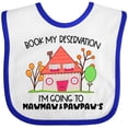 thumbnail image 3 of Inktastic Book My Reservation I'm Going to Mawmaw and Pawpaw's- House Boys or Girls Baby Bib, 3 of 4
