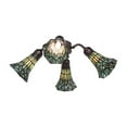 thumbnail image 4 of Meyda Tiffany 261516 Stained Glass Pond Lily 19" Wide 4 Light Ceiling Fan Light Kit -, 4 of 7