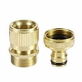 thumbnail image 2 of Garden Hose Quick Connector 3/4 Inch Brass Easy Connect Fitting Yard Tool, 2 of 5