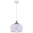 thumbnail image 2 of Access Lighting 52057LEDDLP-WH-WGN 12 in. Blend LED Pendant Ceiling Light, White with Wood Grain, 2 of 2