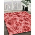 thumbnail image 2 of Ahgly Company Indoor Round Patterned Ferrari Red Area Rugs, 4' Round, 2 of 6