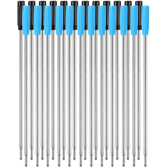 GHSDFBB 24 Pieces Replaceable Ballpoint Pen Refills Smooth Writing 4.5 Inch (11.6 cm) and 1 mm Medium Tip (Black and Blue)