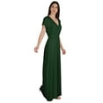 thumbnail image 3 of Inkmeso Robe Maxi en Jersey Style Portefeuille Taille Froncée Été Décontractée Classique Longue, 3 of 8