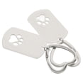 thumbnail image 2 of 2 llaveros conmemorativos de acero inoxidable para mascotas, colgante de recuerdo con huella de pata, para cenizas de perro y gato, joyería con placa de identificación para amantes de las mascotas., 2 of 7