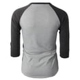 thumbnail image 3 of H2H Mens Casual Slim Fit Raglan 3/4 Sleeve Henley T-Shirts(CMTTS0174), 3 of 5