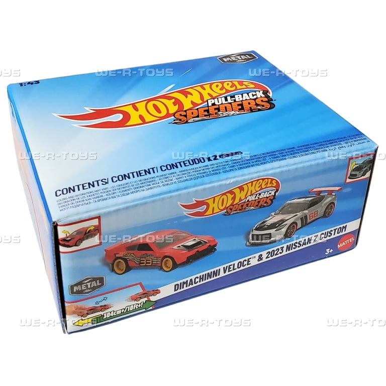 Hot Wheels Pull-Back Speeders DiMachinni Veloce & 2023 Nissan Z
