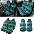 thumbnail image 2 of Uorisanigo Aztec Geometric Car Seat Cover Full Set of 18 Pack with Steering Covers Seat Belt Shoulder Pad Center Console Pad Headrest Covers Lever Stick Knob Cover Drink Coasters Key Chains, 2 of 7