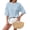 #02Sky Blue, variant on Womens Summer Tops Striped Color Block Short Sleeve T Shirts Oversized Casual Crewneck Tee Beige M