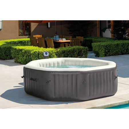 Intex 140 Bubble Jets 6-Person Octagonal Portable Inflatable Hot Tub (Best Wood For Hot Tub)