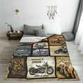 thumbnail image 2 of Motorcycle Blanket Gifts for Men and Women Throw Blanket for Couch Sofa Bed Plush Throw Fleece Blanket Soft Cozy Bedding for Kids and Adults Bedroom Size 50"x40", 2 of 6