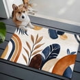 thumbnail image 3 of Area Rug 2x3ft Mid Century Abstract Geometric Area Rugs Washable Low Pile Floor Carpet for Bedroom, Boho Leaves Nordic Arch Sun Non Slip Soft Rugs for Living Room Entryway Dining Room, 3 of 9
