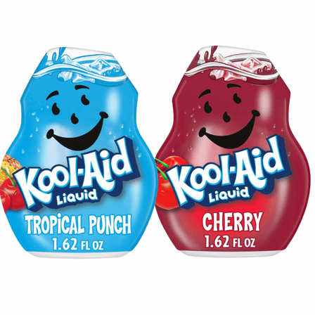 Kool-Aid Liquid Drink Mix Variety Pack – Cherry & Tropical Punch (1-Bottle Each, 1.62 fl oz)