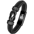 thumbnail image 2 of Infinity Urn Bracelet for Ashes Men's Cremation Bracelet Celtic Knot Urn Bracelet for Ashes Men Wristband Cuff Urn Bracelet Genuine Leather Ashes Urn Bracelet, 2 of 7