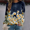 thumbnail image 2 of Sudadera de manga larga con estampado de cuello redondo para mujer Blusa informal Tops Pompotops  gfhjh3289, 2 of 4