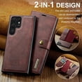 thumbnail image 2 of Magnetic Detachable Wallet Stand Leather Phone Case for Samsung Galaxy S20 S10 S9 S8 Ultra Plus FE, Business Coin Purse Shell, Unique Card Holder Back Cover(Dark Gray,S20 Plus), 2 of 8