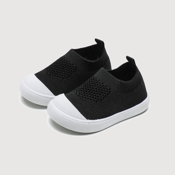 Gyujnb Boys Pull on Sneakers, Toddlers Lightweight Breathable Walking Shoes, Medium Width, Flat Heel, Closed Toe (Toddler, Little Boys),3-3.5 Years
