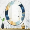 thumbnail image 3 of Designart 'Indigo Panel I' Miroir Moderne - Miroir Mural Ovale ou Rond - 24x36, 3 of 4