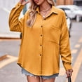 thumbnail image 6 of Edvintorg Women's Shirt Casual Shacket Boyfriend Shirt Jackets Fashion Pocket Button Down Blouse Loose Fit Long Sleeve Tops, 6 of 7