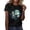 Black, variant on Womens T Shirts, Women Wolf Print T-Shirt Unisex Animal Wolves Short Sleeve Tee Sky Blue XL