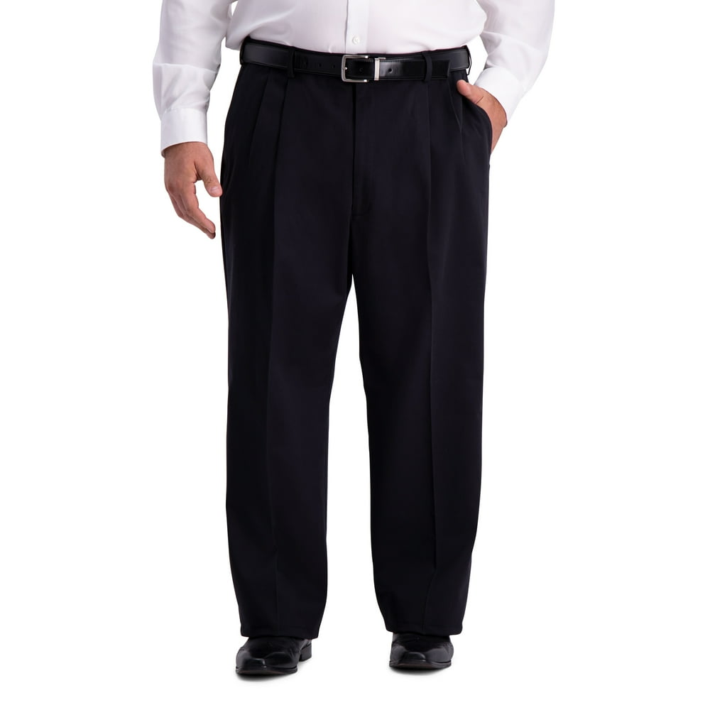 Haggar - Men's Big & Tall Work to Weekend® Pro Pleat Pant HC90410 - Walmart.com - Walmart.com