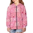 thumbnail image 3 of Xoenoiee Cute Pig Print Teens Zip Up Hoodie Kids Unisex Hooded Sweatshirts with Pockets Boys Girls Long Sleeve Fall Jacket Outfits Trendy Clothes Pullover Tops, 6-7 Years, 3 of 7