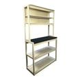 thumbnail image 4 of 39.37" White and Black color 5-Tier Bakers Rack for Kitchen with Storage, Coffee Bar, Kitchen Shelves, Microwave Stand, 4 of 9