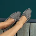 thumbnail image 6 of Minnetonka Women's Kilty Suede Hardsole Moccasins, Storm Blue, 8.5 M US, 6 of 6