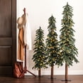 thumbnail image 6 of Vickerman 4' 5' 6' Natural Alpine Artificial Christmas Tree Set, Warm White LED Lights, Set of 3, 6 of 6