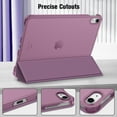 thumbnail image 4 of Fintie Case for iPad (A16) 11th Generation Case 2025, iPad 10th Generation Case 2022, Slim Shell Hard Translucent Frosted Back Stand Cover with Pencil Holder, Auto Sleep/Wake, Purple, 4 of 10