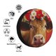 thumbnail image 4 of Fotbe White And Red Daisy Cow Funda de Llanta de Repuesto con Estampado, Engrosada, Ajuste Universal para Jeep, Remolque, RV, SUV, Camión-15 inch, 4 of 6