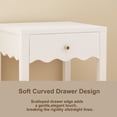 thumbnail image 6 of Night Stand Nightstand with Drawer,Scalloped Edge Bedside Table for Bedroom,Cute Minimalist Side Table for Kids Room and Girls' Room, 6 of 6