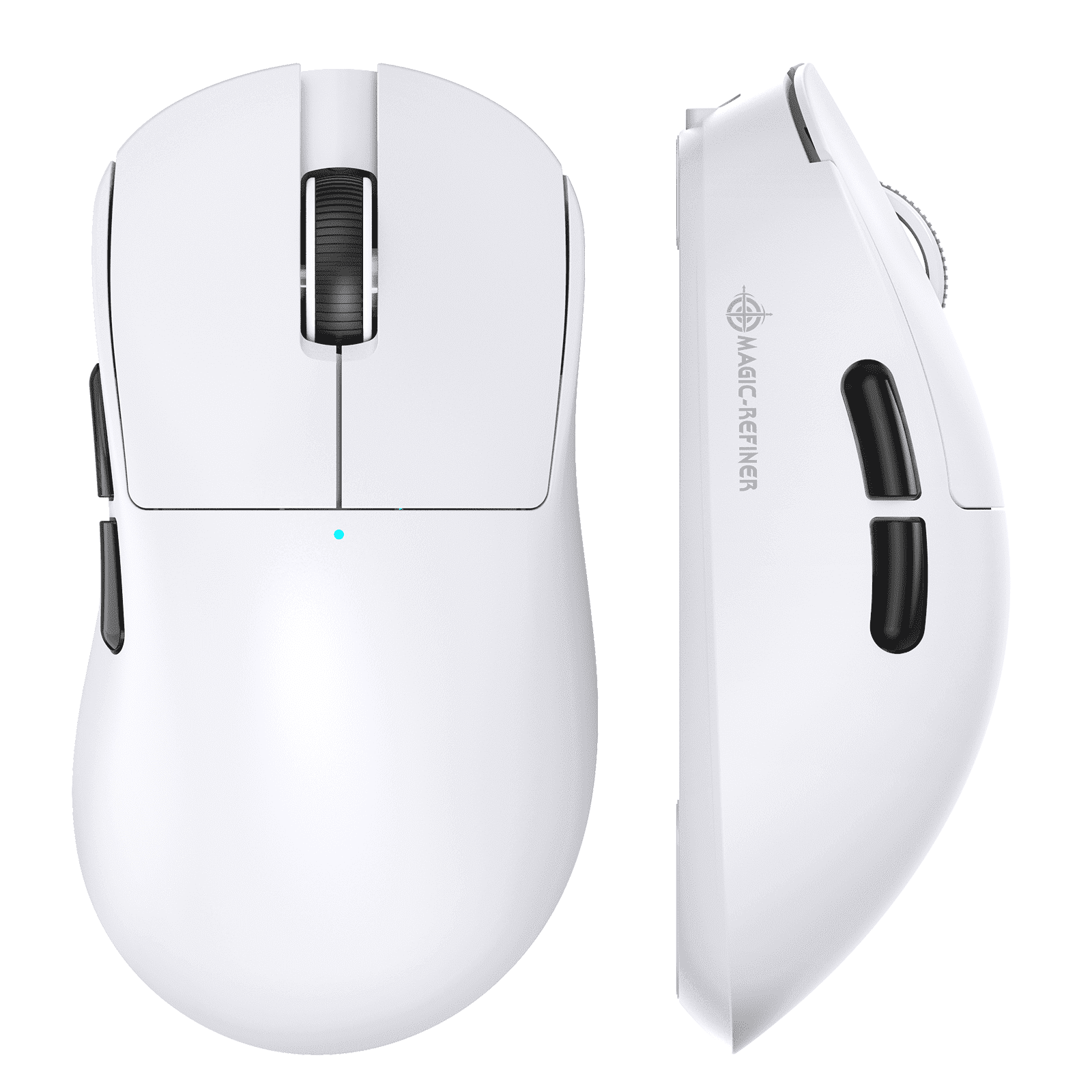 Magic-Refiner X2 Wireless Gaming Mouse, Tri-Mode 2.4G/USB-C Wired/Bluetooth, PAW3311 Sensor, 25000 DPI, 1000Hz Polling Rate, 69g Ergonomic Design, PC/Mac Compatible, White
