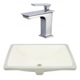 thumbnail image 1 of 20.75-in. W CSA Rectangle Bathroom Undermount Sink Set In Biscuit - Chrome Hardware AI-23087, 1 of 8