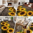 thumbnail image 5 of Yellow Sunflowers Area Rugs 5'x7', Washable Small Throw Rugs for Laundry Room Playroom, Farmhouse Brown Wooden Country Plants Indoor Outdoor Rug Non-Slip Low Pile Carpet Runner Reversible Floor Mats, 5 of 8