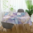 thumbnail image 3 of Yayeee Tablecloths 54" x 54" Rectangle Wrinkle Resistant Party Table Cover, Purple Marble Pattern, 3 of 8