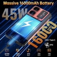 thumbnail image 5 of OUKITEL WP300 5G Rugged Smartphone,36GB+512GB/2TB 16000mAh Battery Unlocked Android 15 Cell Phone,IP68/IP69K Military-Grade Durability,108MP Camera,6.8'' FHD Display Dual Sim,with Earbuds,Smartwatch., 5 of 9