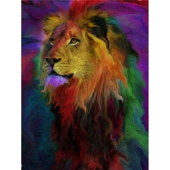 Rainbow Lion Poster Print by Alixandra Mullins, 22 x 28 - Large