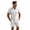 White, variant on GrmtClth Mens Simple Solid 2 Piece Outfit Collared Polo Shirt and Elastic Waist Shorts Comfortable Leisure Outfit for All Seasons White L