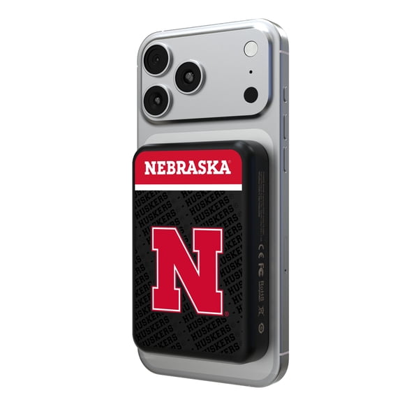Nebraska Huskers Endzone Plus Logo Wireless Power Bank