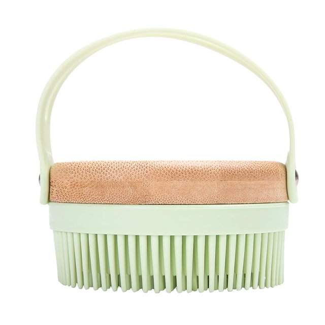 Cepillo de cuero cabelludo Sunnimix Cepillo de champú de silicona verde