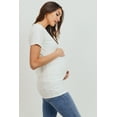 thumbnail image 2 of LaClef Jersey Round Neck Short Sleeve Maternity Top, 2 of 5