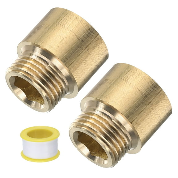 Uxcell 2 Pcs Shower Head Extension Arm  26mm Length Brass Shower Head Extender