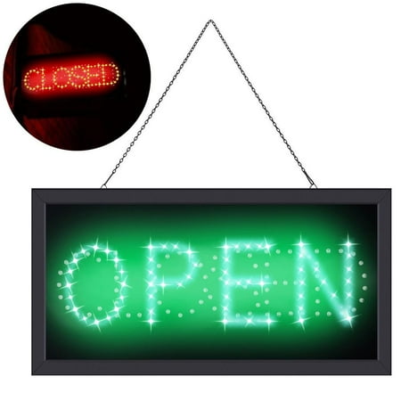 Holidays 2 in 1 OPEN Closed Business Sign LED Ultra Bright Neon Light Animated Motion