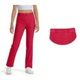 thumbnail image 3 of Kids School Uniform for Girls Pants Stretch Pants With Pockets Flare Leg Pants White Uniform Pants Back To School Outfits for Girls Kids Preppy Clothes for Girls 9-10 Years, 3 of 5