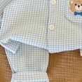 thumbnail image 4 of HFHAPW Kids Girls Pajamas Set Long Sleeve Button Down Pjs Sleepwear Loungewear 2 Piece Set for Daily,12-18 M, 4 of 7