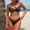 Black, variant on PRINxy Women Two Piece Gold Ring Hardware Halter Bandeau Bikini Bathing Suit Set High Cut Cheeky Bottom Padded Bra Adjustable Tie Straps Summer Beach Outfit Blue S