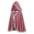 thumbnail image 5 of FNFYFH Velvet Hood Cape Halloween Short Cloak Fairytale Costume Christmas Gifts, 5 of 6